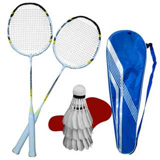 Jogo De Badminton Completo Com 2 Raquetes 3 Petecas E Bolsa em Oferta na Shopee