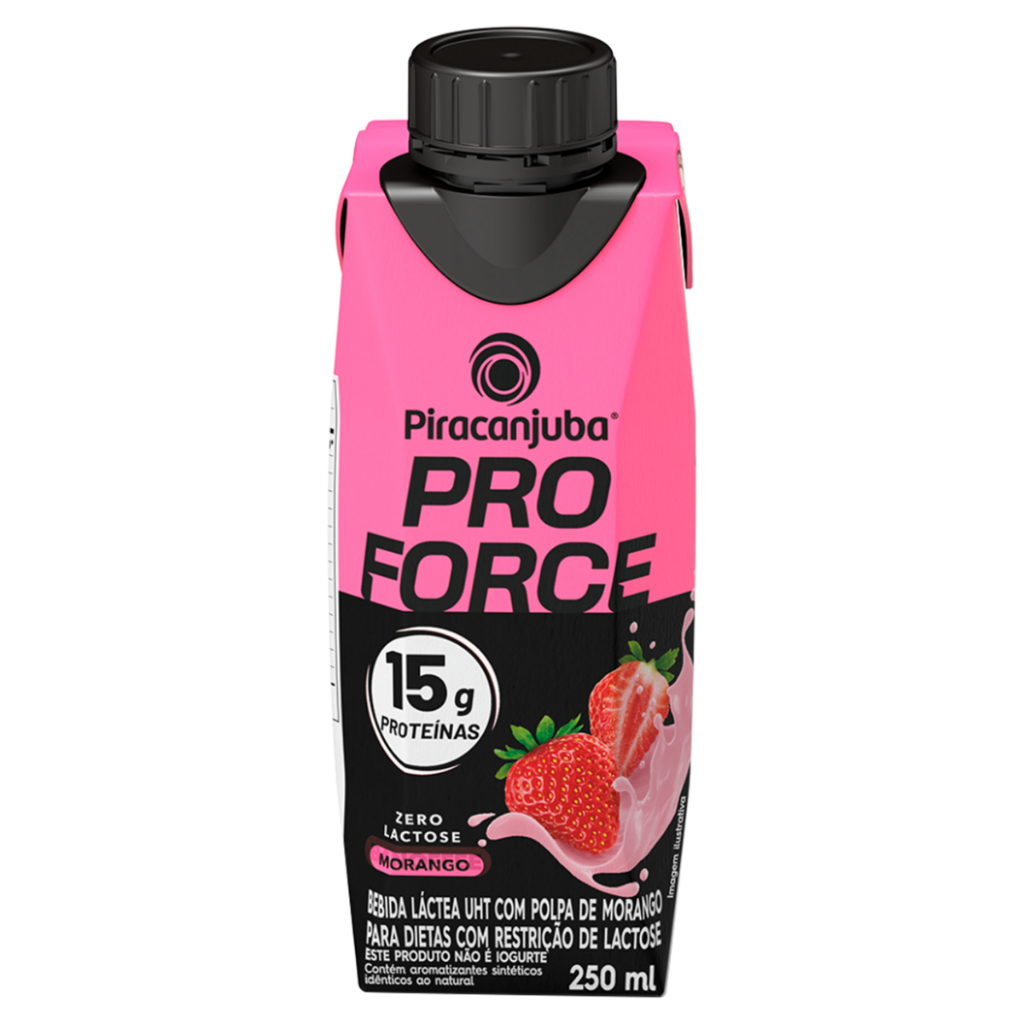 Bebida Piracanjuba ProForce 15g Proteina Zero Lactose Morango 250ml em Oferta na Shopee