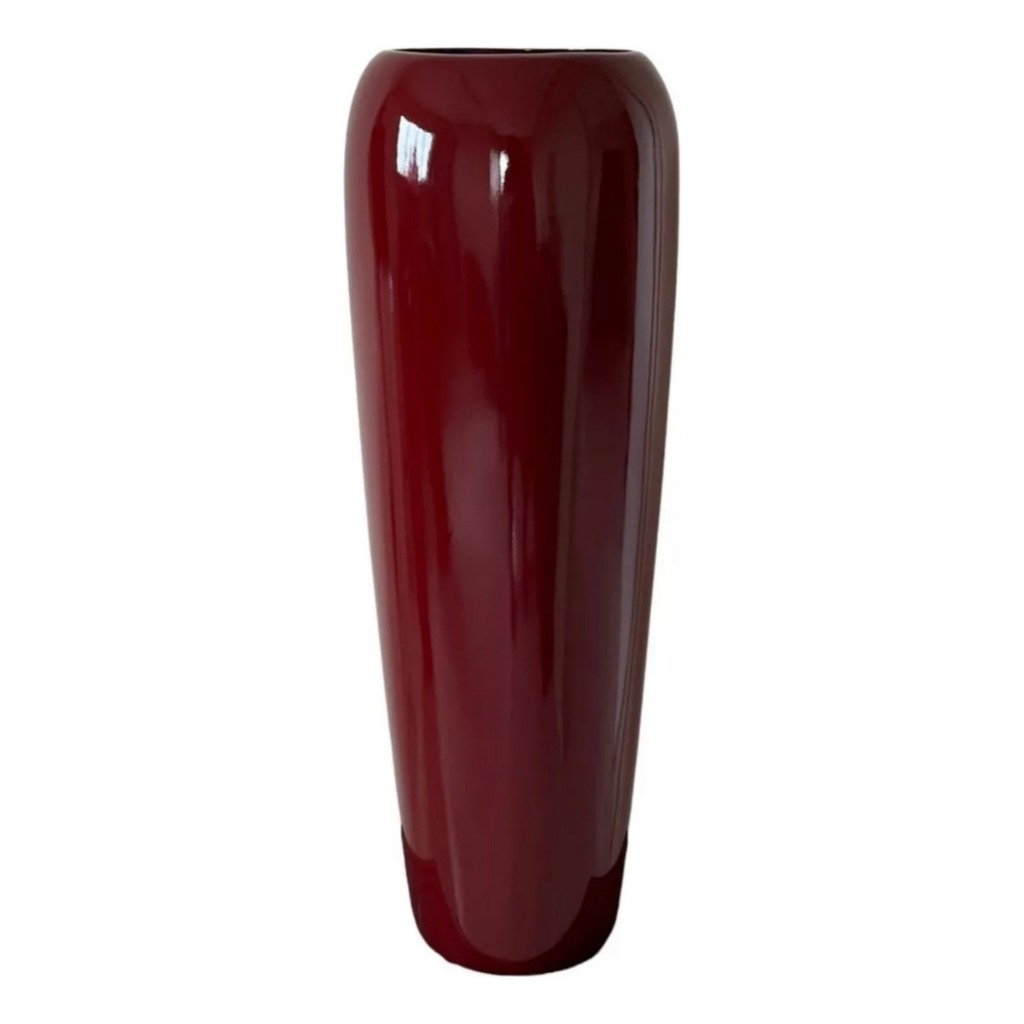Vaso Vietnamita Vitrificado Fibra Vidro Vinho 76cm Vinho LisoVaso Vietnamita Vitrificado Fibra Vidro Vinho 76cm Vinho Li