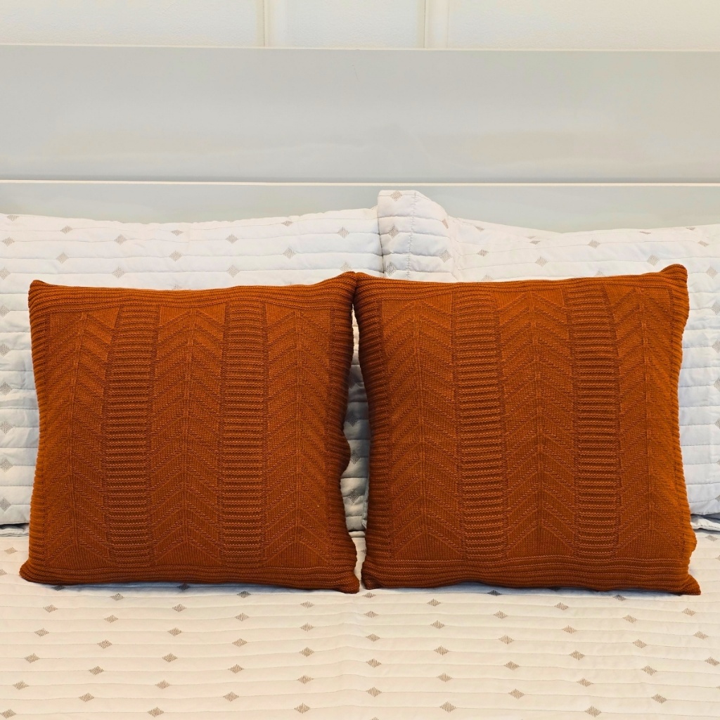 Kit 2 Capas De Almofadas Tricot Decorativa Sofá Cama Links em Oferta na Shopee