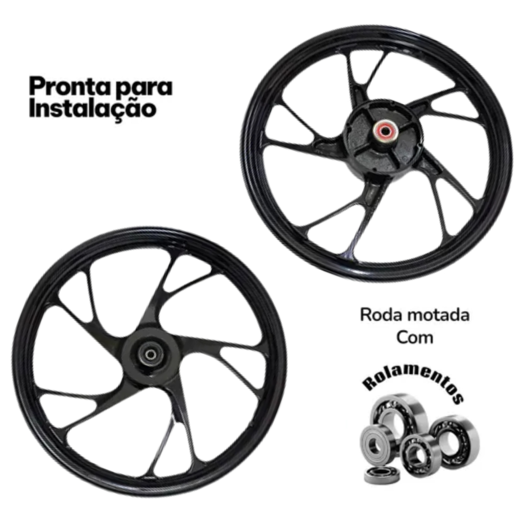 Par De Rodas Modelo Pe De Galinha Cg 160 15 A 24 E Cg 150 A Disco black piano