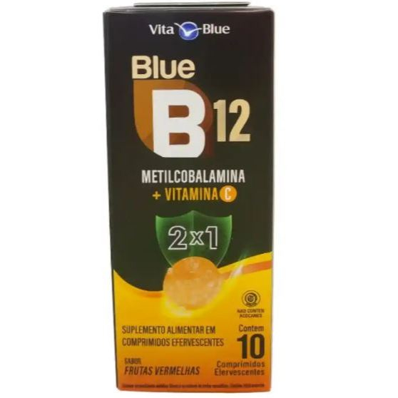 Blue B12 (Metilcobalamina + Vitamina C) - 10 comprimidos - Vita Blue
