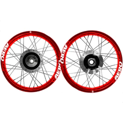 Par Roda Alumínio Viper Aero Vermelho Fan 125 09/18 Diamantado Disco Tambor Raio Cromados ou Inox