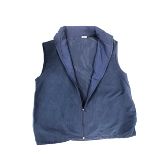 Colete azul marinho  tactel com ziper e bolso tamanho unico em Oferta na Shopee