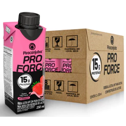 Kit 12 Bebida Piracanjuba ProForce 15g Morango 250ml