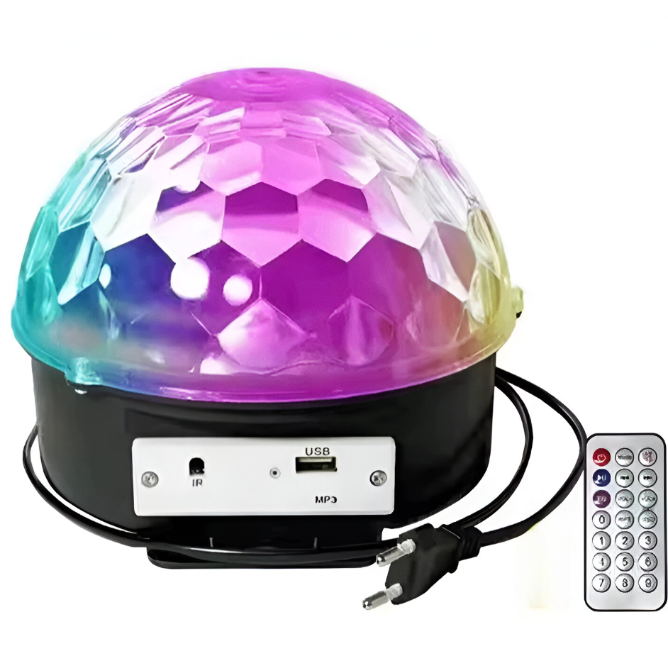 Bola Maluca Led Globo De Luz Colorida 50W Rgb Ritmico Cristal Dj Acessórios Para Festa Iluminação