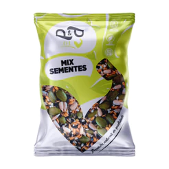 Mix de Sementes Chia Girassol Abobora Linhaça Marrom e Dourada Quinoa Branca P&P