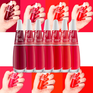 Kit 7 Esmaltes Coleção Cor da Moda Tons de Vermelho Impala em Oferta na Shopee