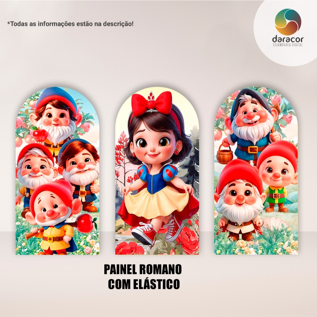 Capas de Painéis Menina Neve Cute 02 1x2 com Painel Romano Face Única c/ Elástico e Retangular em Oferta na Shopee