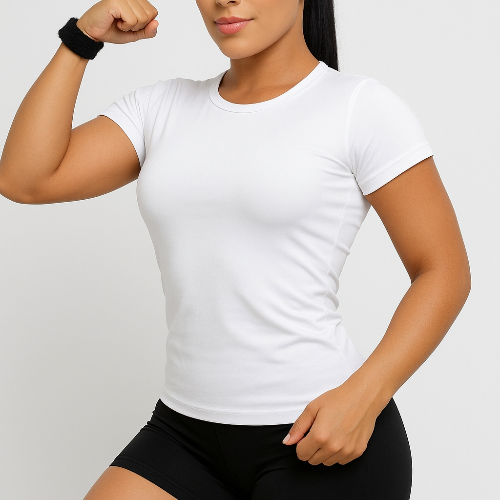 Blusa academia dia a dia suplex manguinha básica P ao GG