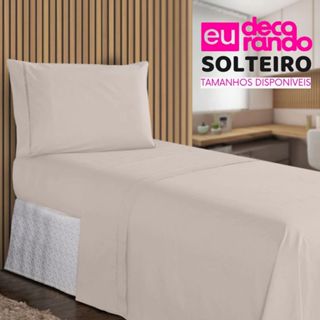 Jogo Lençol Solteiro Ponto Palito 3 Peças Percal 400 Fios Muitas Cores Lindas em Oferta na Shopee