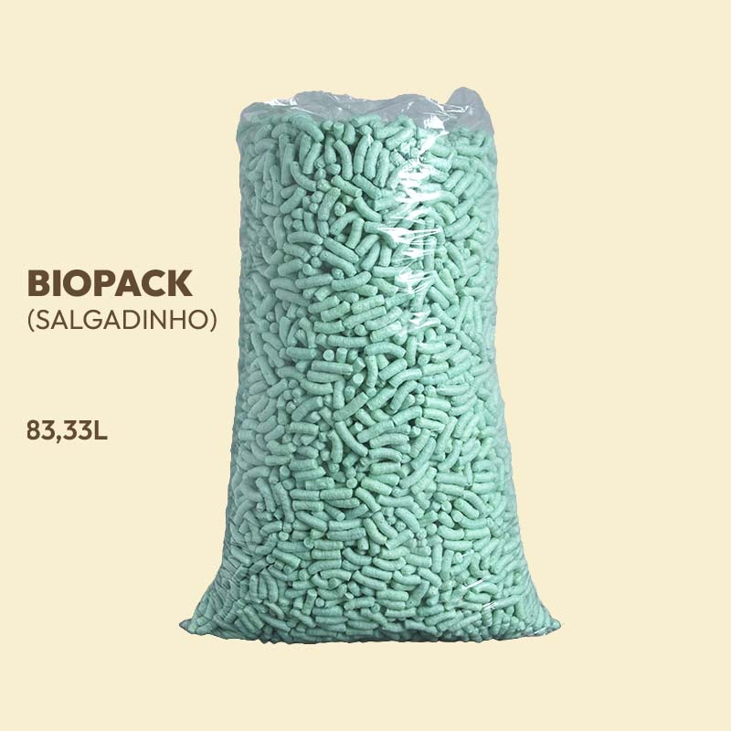 Biopack 83L – Flocos de Proteção Biodegradáveis para Embalagens