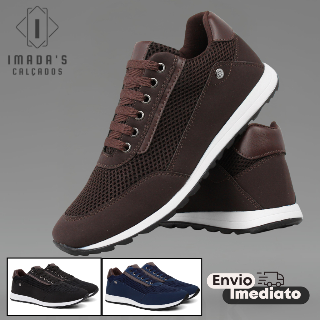 Tênis Masculino Casual Confortável Caminhada Academia Corrida Envio Imediato
