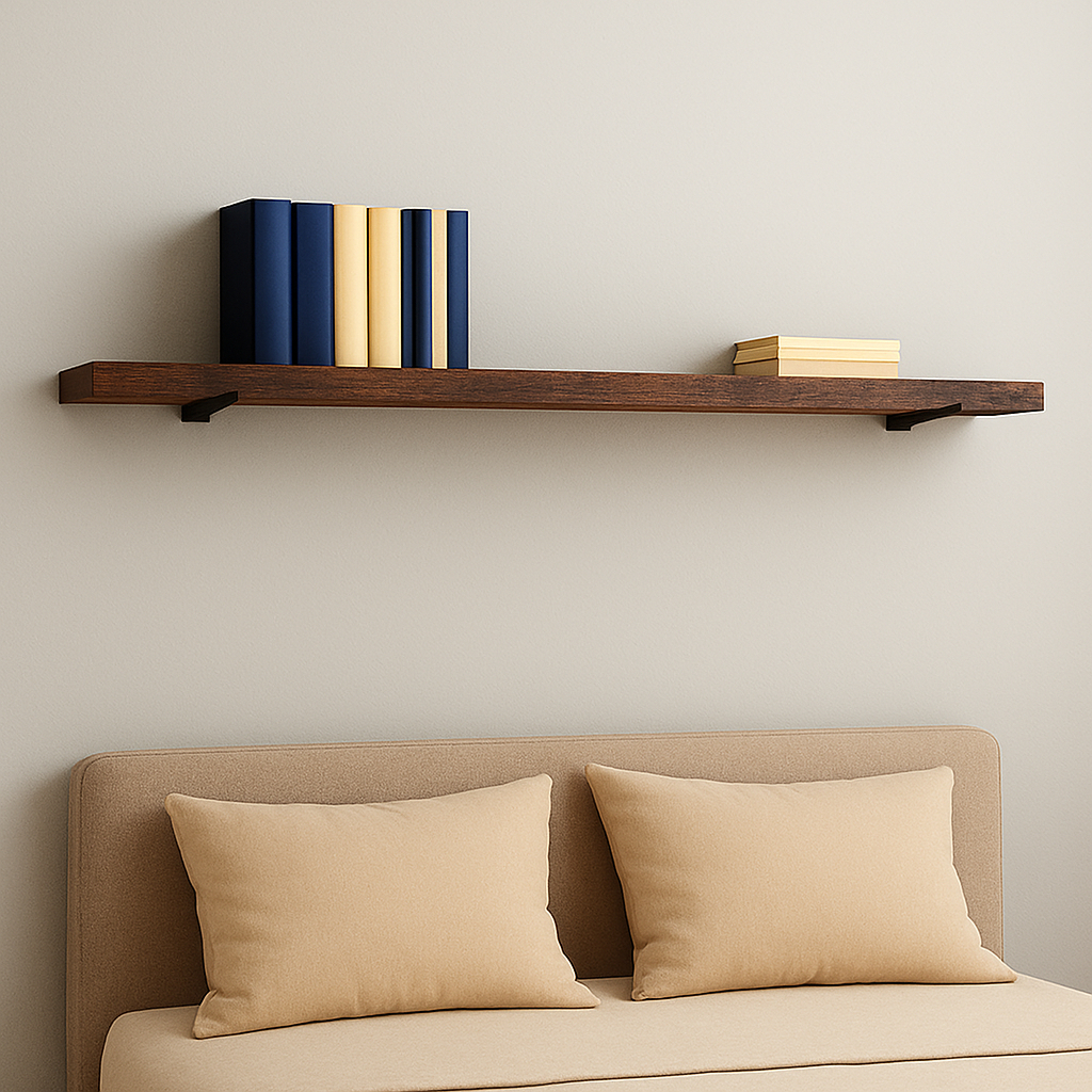 Prateleira industrial com mão francesa invertida madeira rustica em Oferta na Shopee