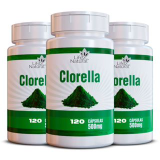 Supelmento Alimentar de Chlorella 120 Capsulas 500mg 100% Puro em Oferta na Shopee