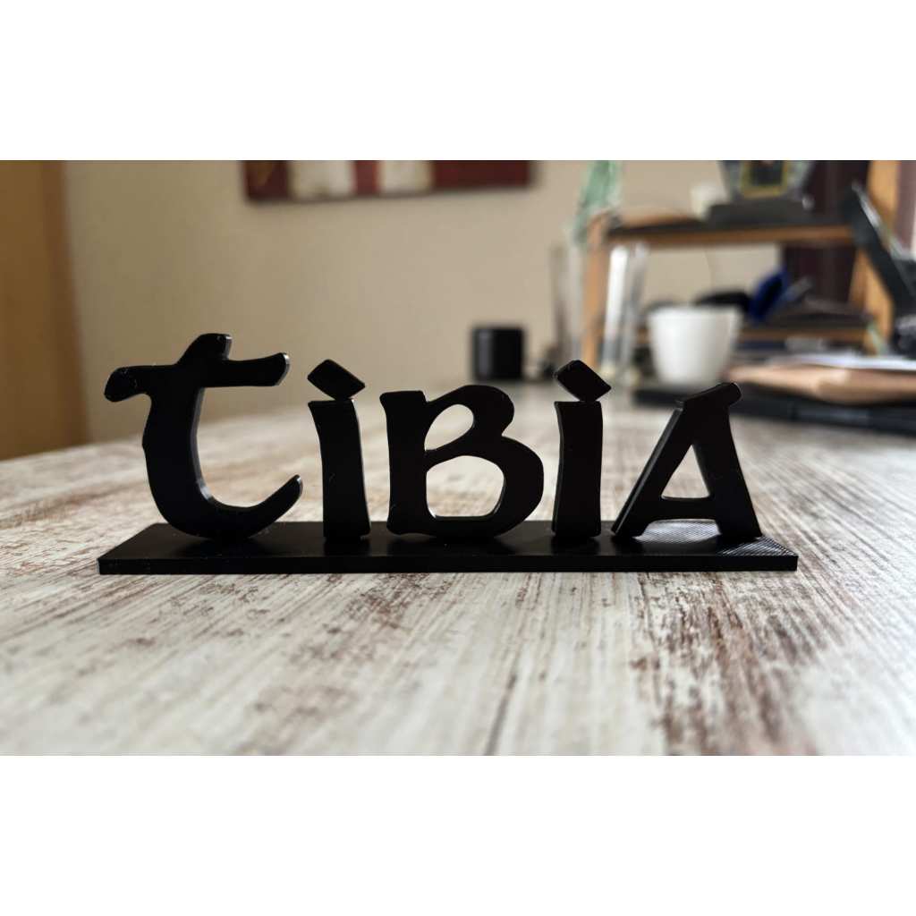 Tibia Logo Decorativo Item Colecionável Gamer Rubinot RPG