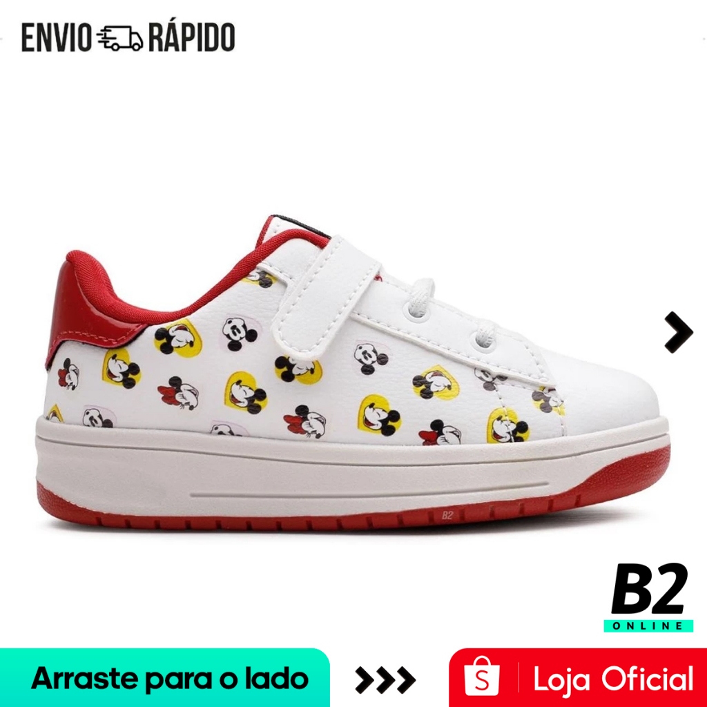 Tênis Disney Minnie Infantil Feminino  Calce Fácil Original com Nota Fiscal e Garantia em Oferta na Shopee