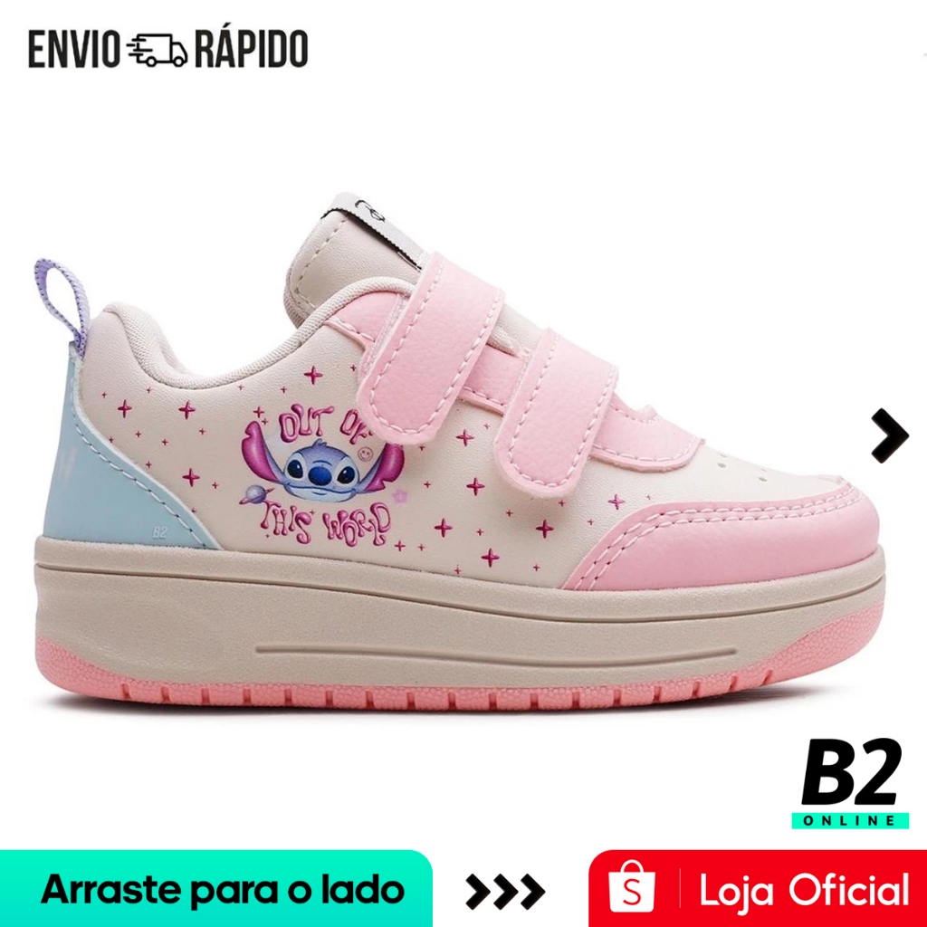 Tênis Disney Stitch Infantil Sem Cadarço Feminino Original com Nota Fiscal e Garantia em Oferta na Shopee