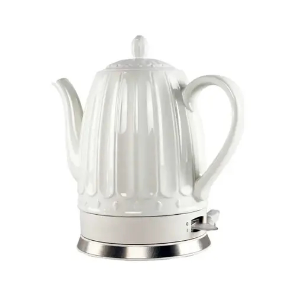 Chaleira Elétrica de Porcelana Tuut Elegance, Design Clássico e Desligamento Automático