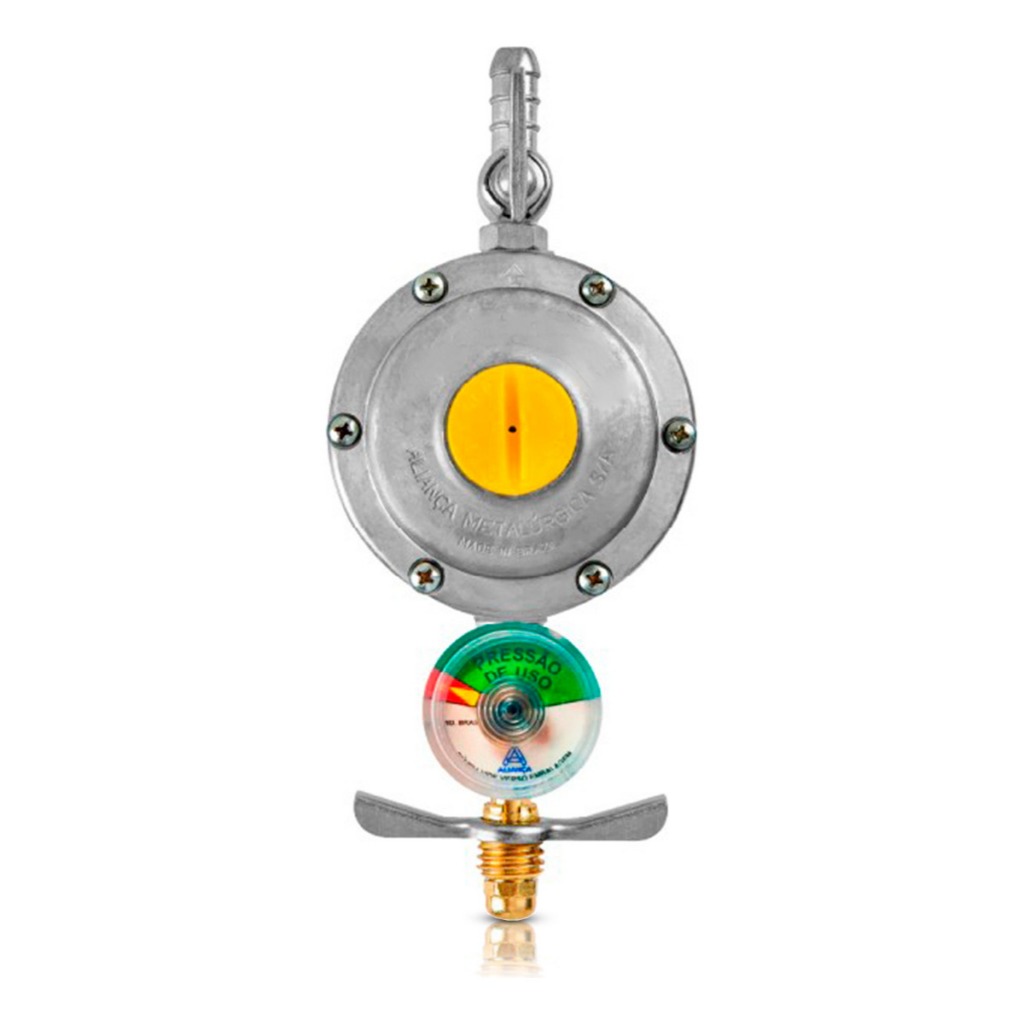 Regulador Registro De Gás C/ Manômetro 2kg/h 506/01 Aliança