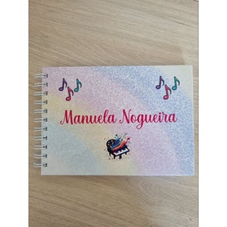 Caderno de Música - Pauta Musical Grande - Personalizado com nome em Oferta na Shopee