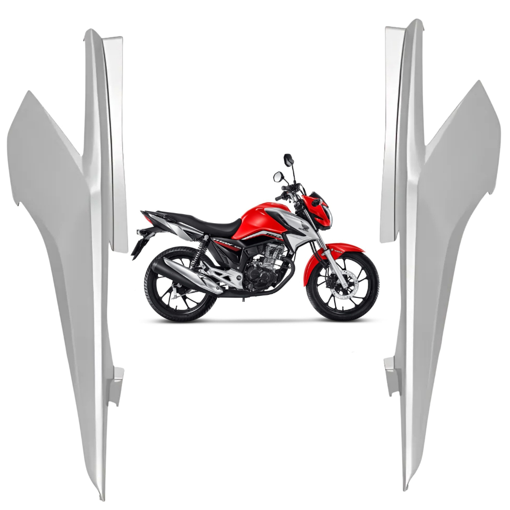 Carenagem Tampa Rabeta Traseira Lateral Honda Cg Titan 160 2022 Prata Force PARAMOTOS HONDA