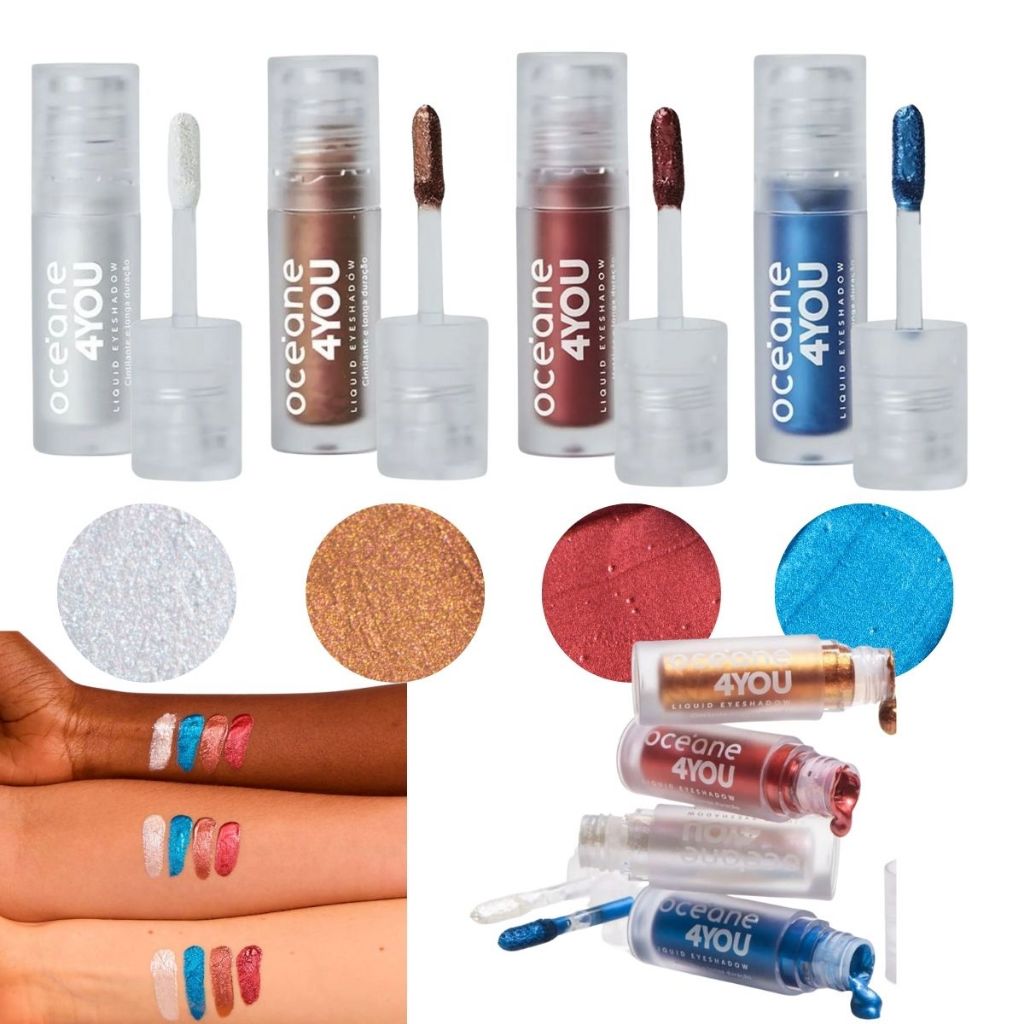 Sombra Líquida Océane 4You Eyeshadow 2g Alta Pigmentação Brilho Sofisticado