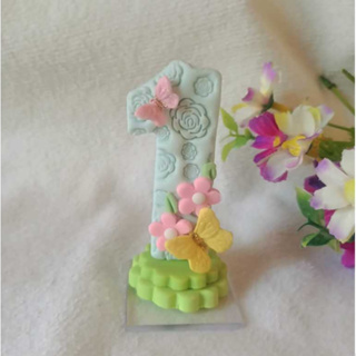 Vela de biscuit  - Tema Jardim🌷🌺🌸 em Oferta na Shopee