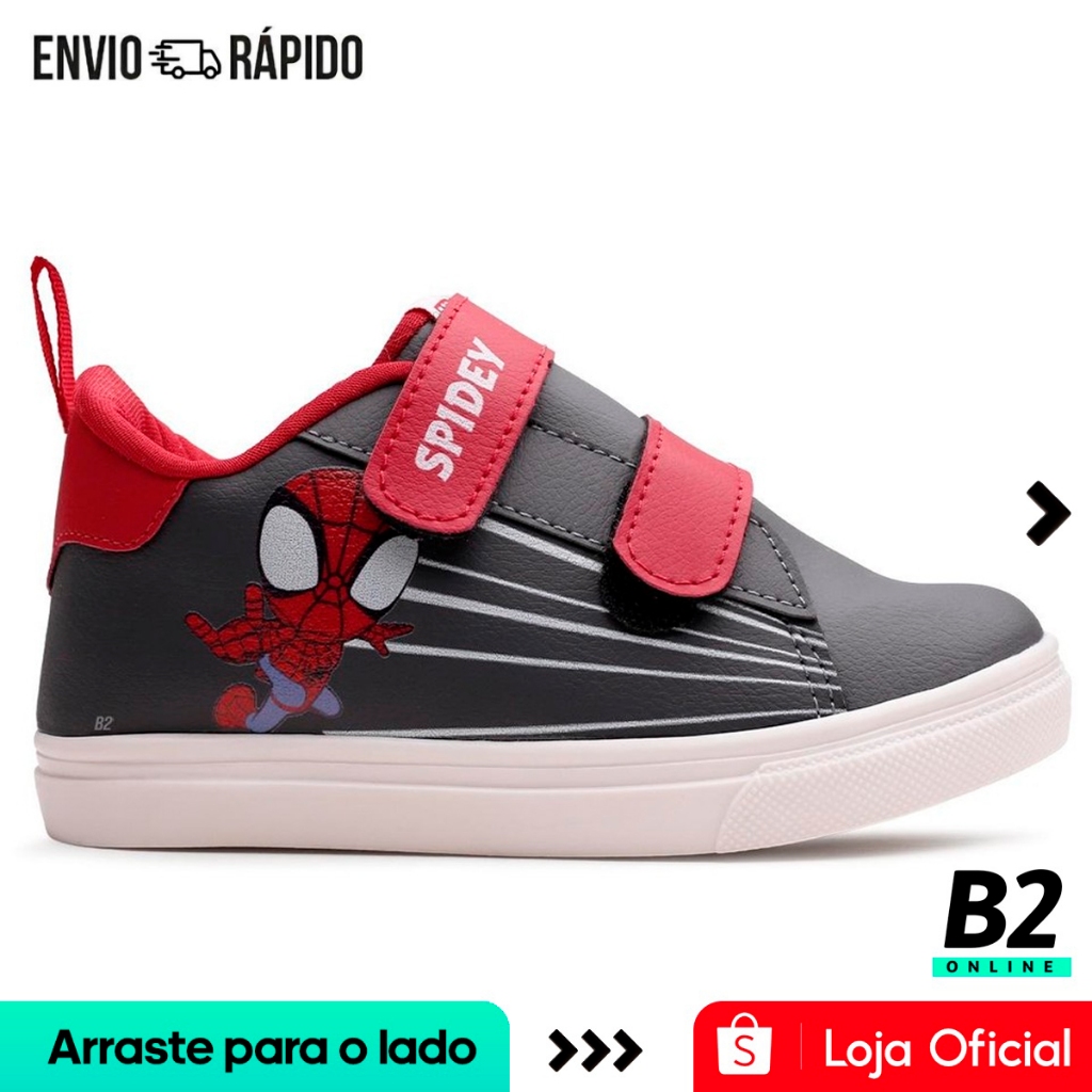 Tênis Marvel Homem Aranha Infantil Masculino Original Com Nota Fiscal e Garantia em Oferta na Shopee