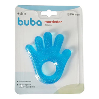 Mordedor com Água Menino Buba Mãozinha Azul | Bebê +4M | Alívio da Dentição | Livre de BPA em Oferta na Shopee
