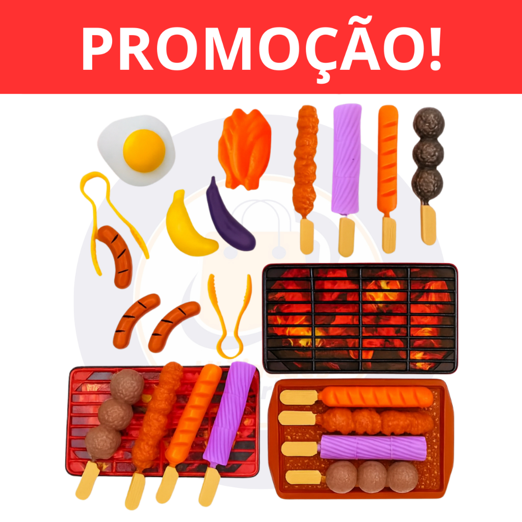 Brinquedo Infantil Kit Churrasco Comidinha Espetinho Divertido - ENVIO IMEDIATO em Oferta na Shopee