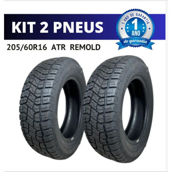 Kit de 2 Pneus aro 16 ecosport / aircross / spacefox 205/60R16 em Oferta na Shopee