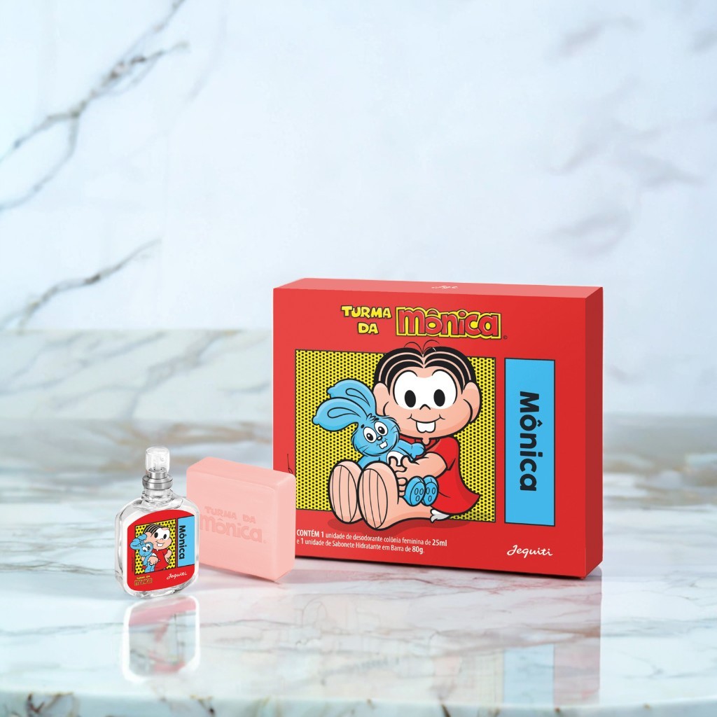 Kit Mônica Jequiti Deo Colônia feminina 25ml e Sabonete Hidratante Barra 80g.