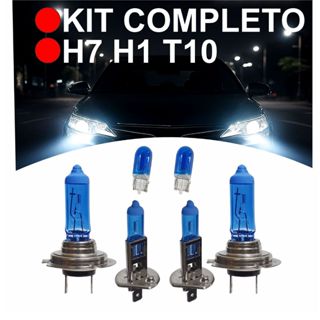 Kit 6 Lampadas H7 H1 8500K TechOne Super Brancas + T10 Foco Duplo em Oferta na Shopee