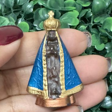 Imagem Nossa Senhora Aparecida de Ferro Pintada Colorida