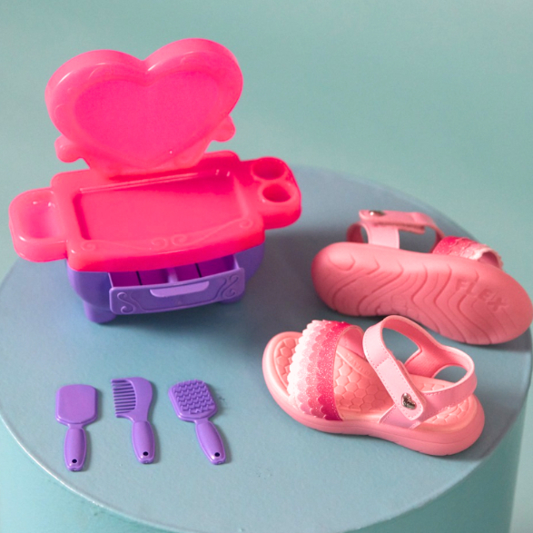 Sandália Infantil Menina Kidy Toys Baby Conforto Diversão Brinde Fashion Segura Casual Blogueira em Oferta na Shopee