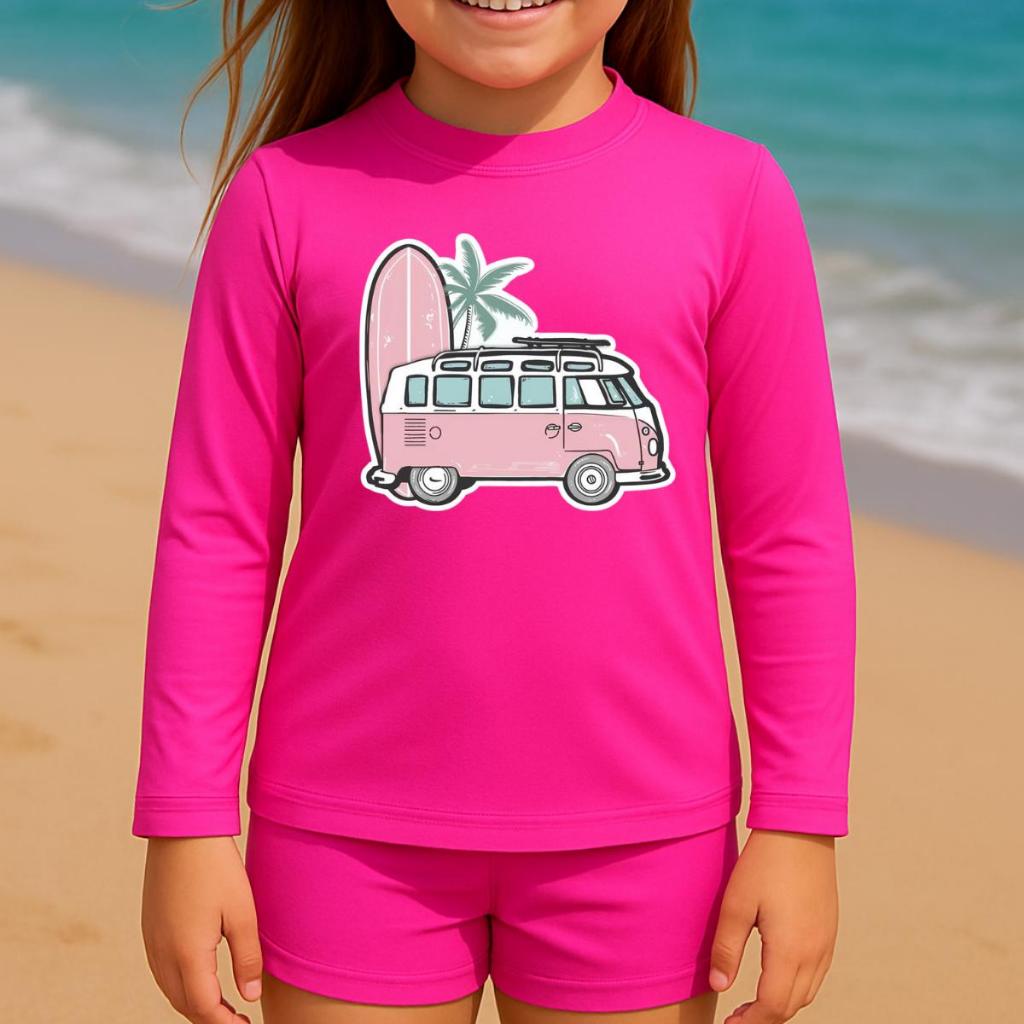Camisa Uv Infantil Kombi Praia Manga Longa Proteção Térmica