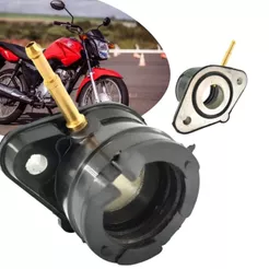 Coletor Admissão Para Honda Cg Fan 125 Ks Es Esd 2009 2010 2011 2012 2013 2014 2015 Com Catalisador