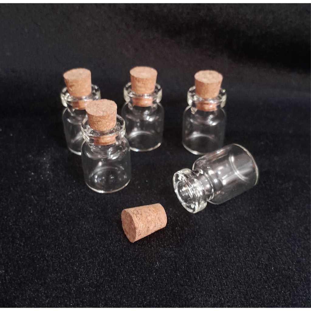 Kit 1.500 unid.Mini  Frasco de vidro penicilina 2ml com rolha, utilizado p/sementes de mostardas