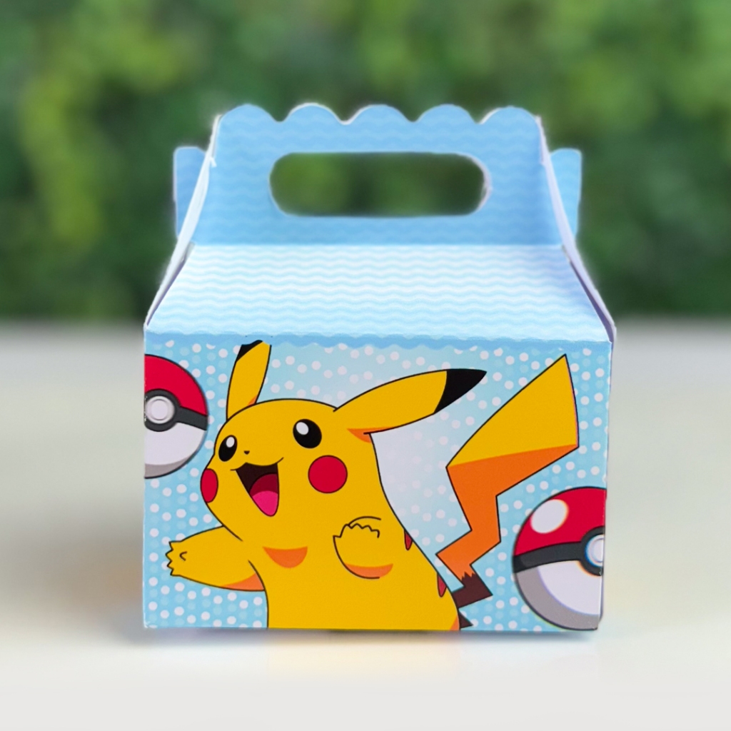 Caixinhas Lembrancinha Infantil 5 ou 10 un - Pikachu Pokemon, Sacola, Maletinha, Triângulo, Pirâmide em Oferta na Shopee