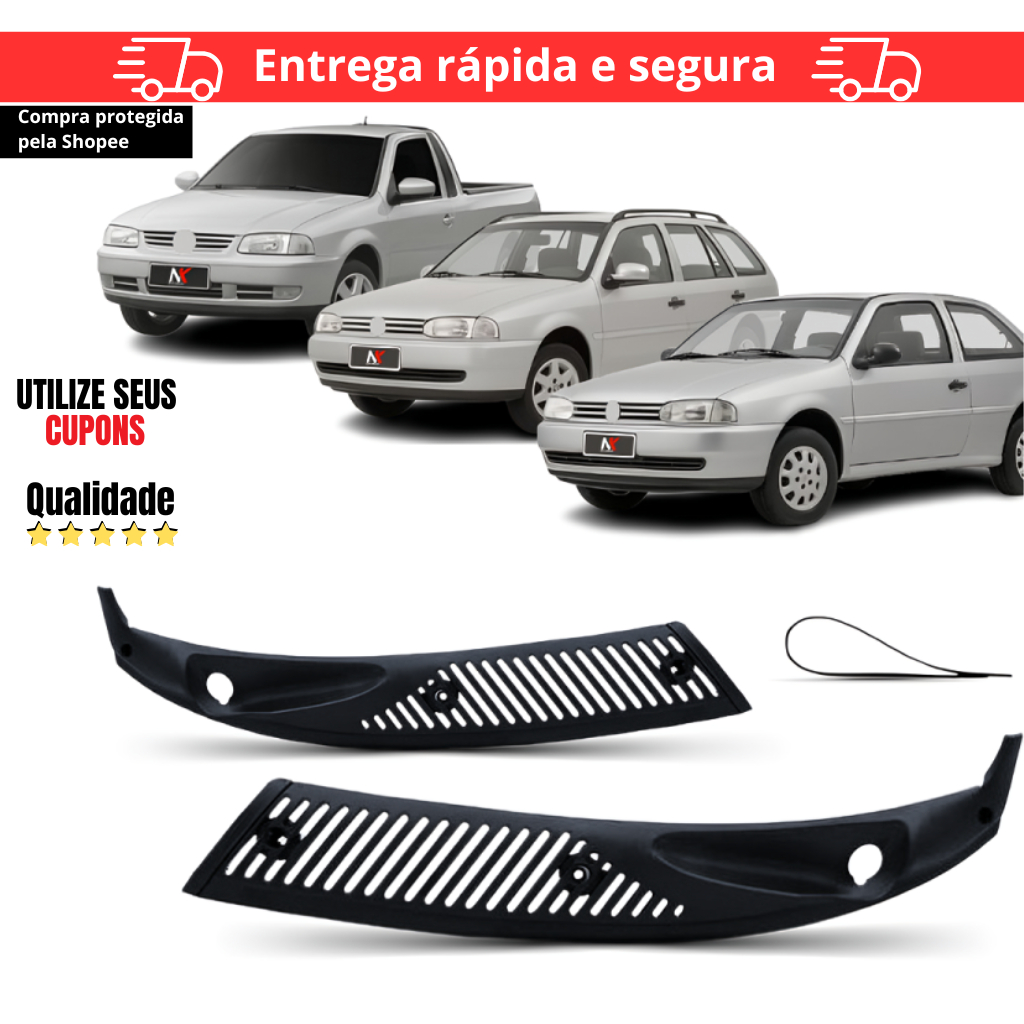 Par Churrasqueira Grade De Parabrisa Gol Bola G2 95 96 97 98 99 em Oferta na Shopee