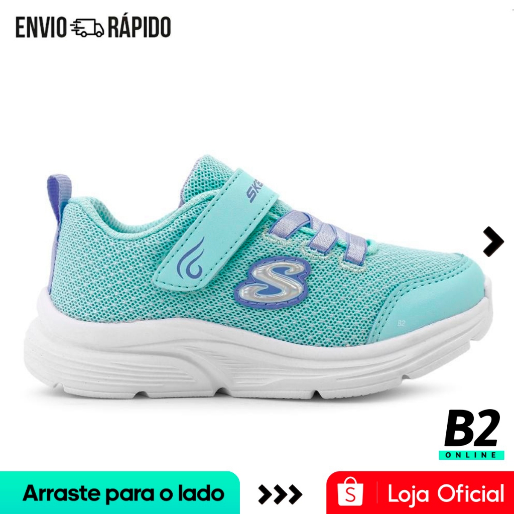 Tênis Skechers Wavy Lites Blissfully Free Infantil Feminino Original com Nota Fiscal e Garantia