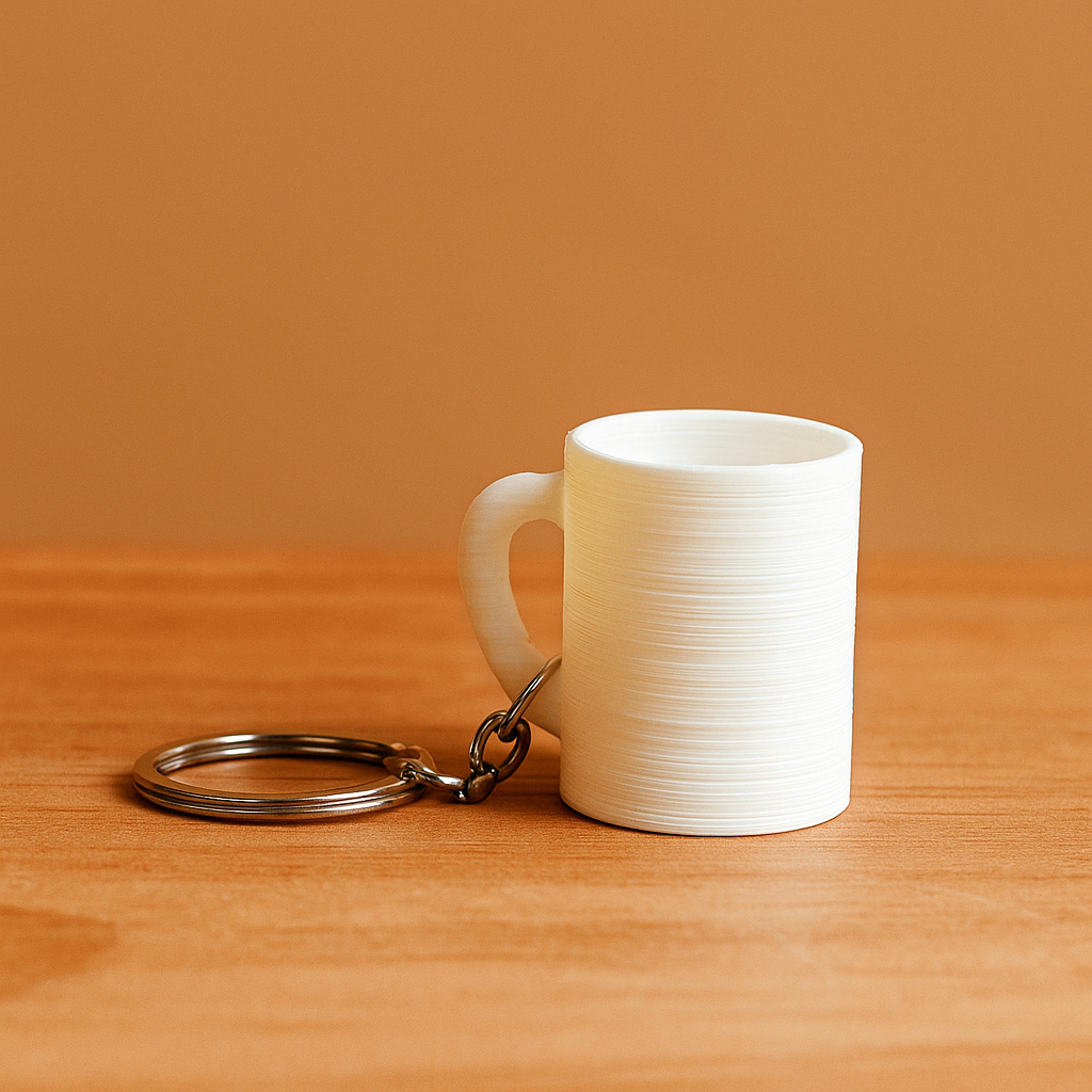 Chaveiro Formato Caneca Feitos Na Impressão 3D Material PLA | Leve, Resistente e Confortável