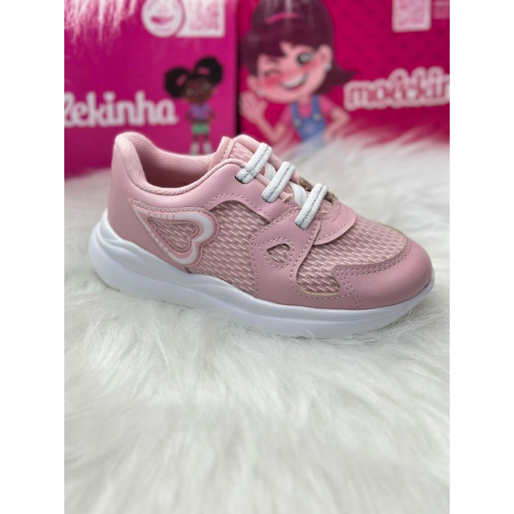 Tênis Calce Fácil com Elástico Coração Molekinha