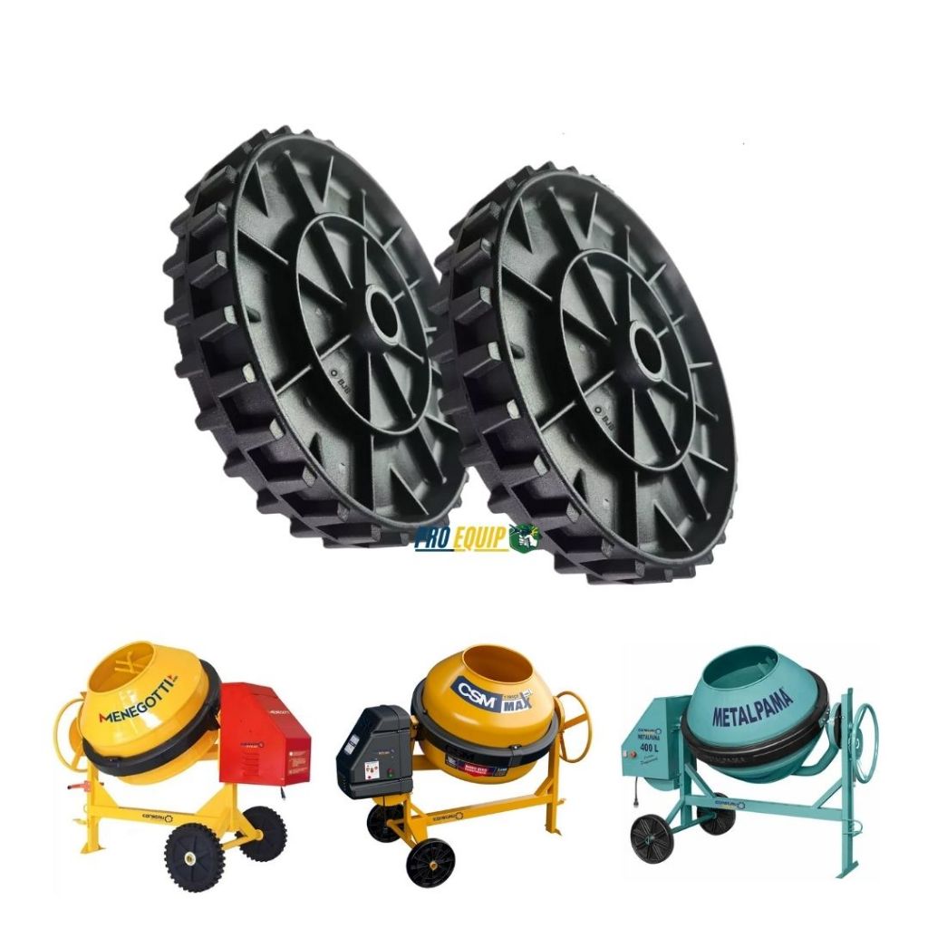 2 Roda Reforçada Maciça Betoneira Menegotti Metapalma 400 Lt em Oferta na Shopee