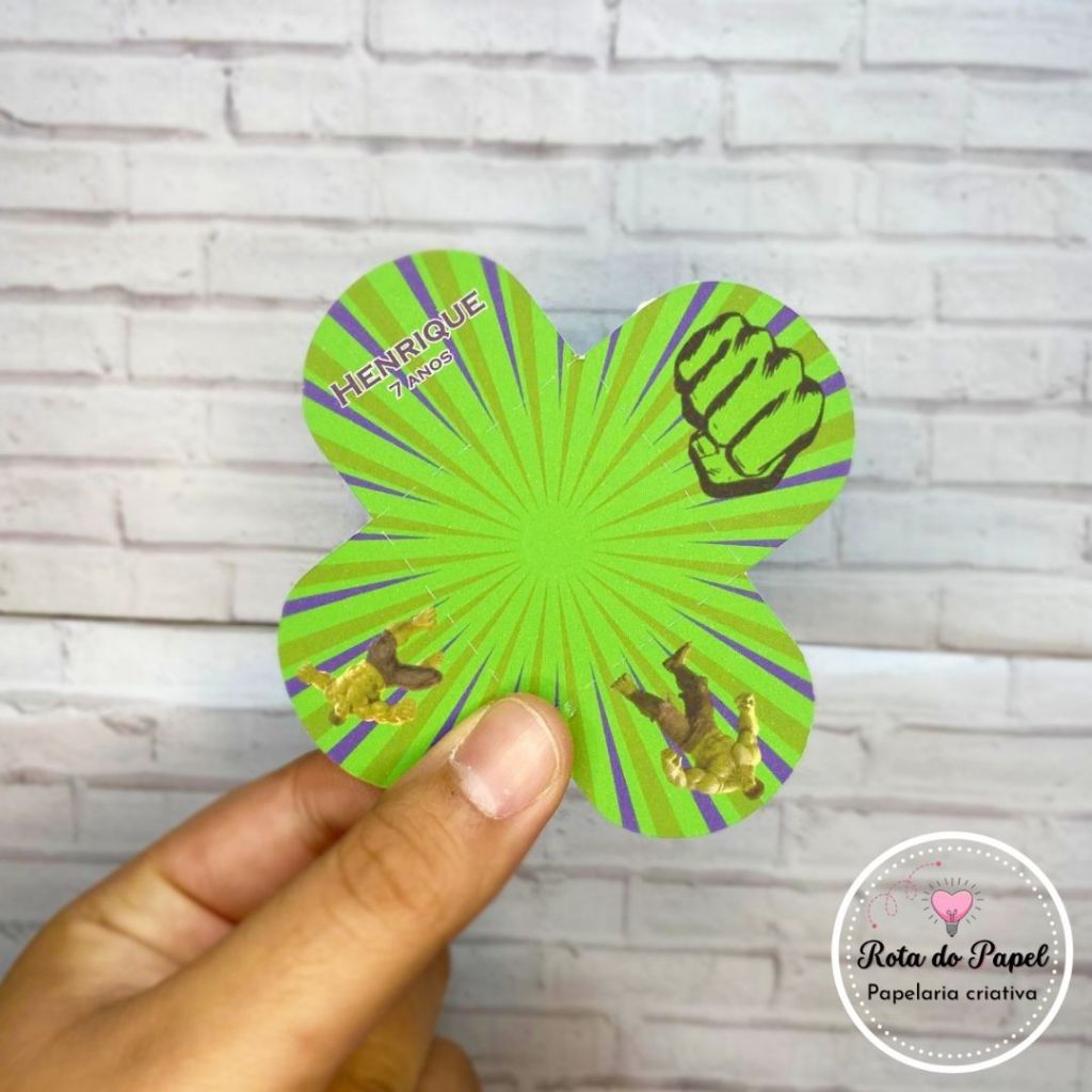 Forminha Personalizada para Docinho HULK Forminha temática para Brigadeiro Pétala festa aniversário