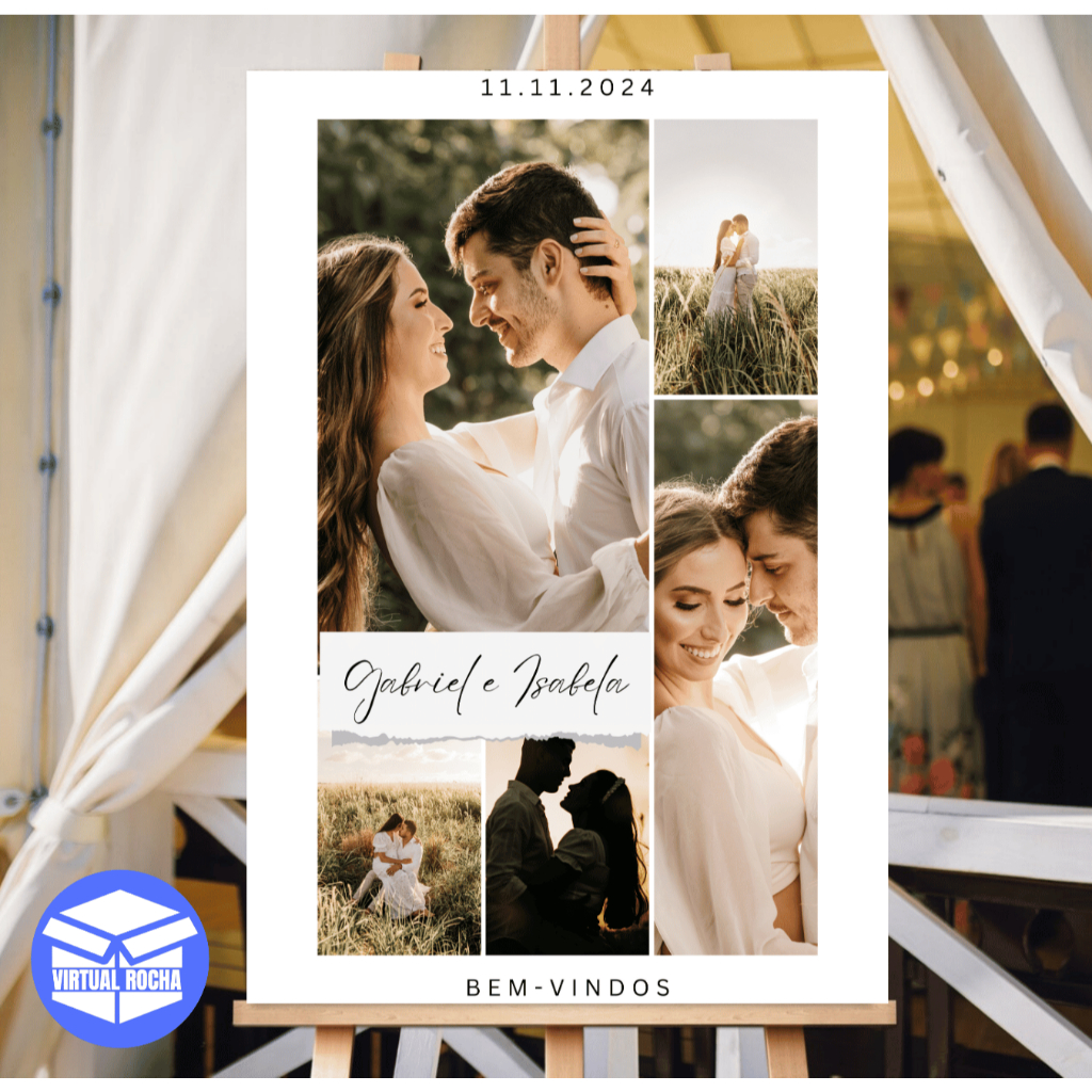Quadro Decorativo Criativo Estilo Jornal com Nome Foto e Data Design Vintage para Casamento em MDF em Oferta na Shopee