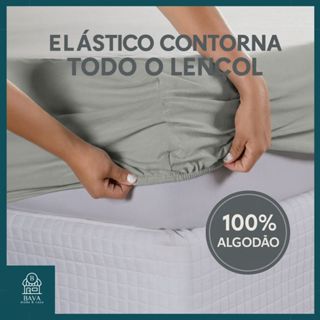 Lençol Avulso Queen Com Elástico 100% Algodão Malha de Ótima Qualidade em Oferta na Shopee