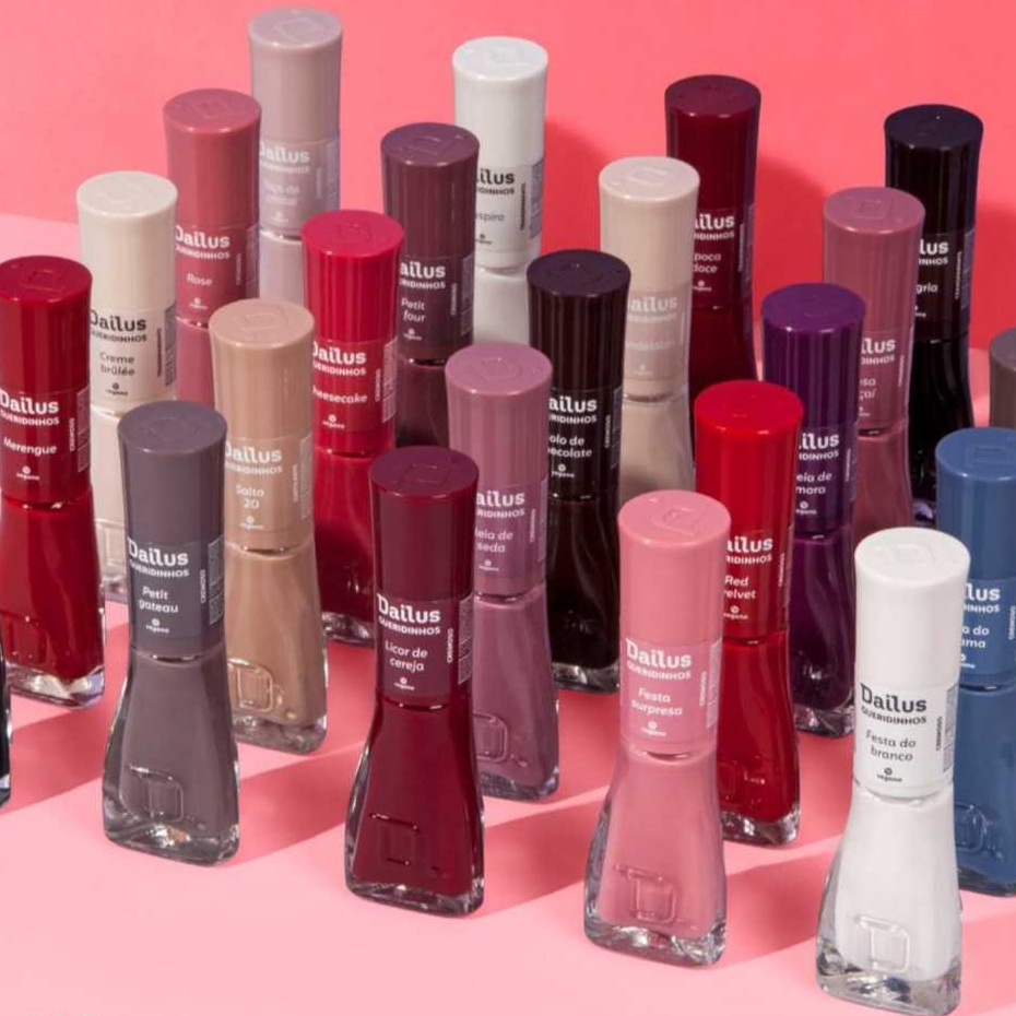 Dailus Esmaltes Brilho Intenso Durabilidade Cremoso Taça de Cristal Top Coat Chrome Base Nail Bond Express Mohda