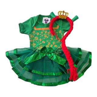 Body Bebe Menina Fiona + Tiara +  Tutu - Temático Mesversário em Oferta na Shopee